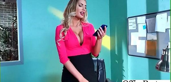  Slut Girl (August Ames) With Round Huge Tits Get Nailed In Office vid-05